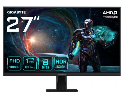 GIGABYTE GS27FA 27” Monitor de Juego FHD - 1920 x 1080 (FHD), 180Hz, 1ms, 300 cd/m2, FreeSync, HDR Ready, HDMI 2.0 (Espera 4 dias)