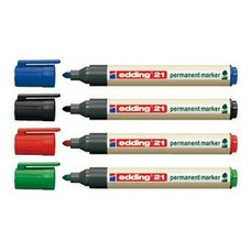 edding Marcador permanente Ecoline 21 - Punta conica - Trazo 1,5 mm - Color azul