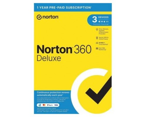 Norton 360 Deluxe 25gb Es 1 User 3 Device 12mo Tech