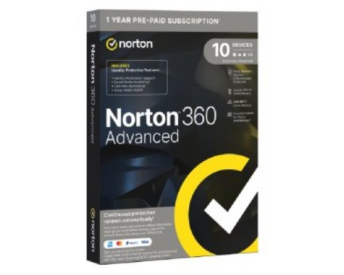 Norton 360 Advanced PWM 200GB ES - 1 usuario - 10