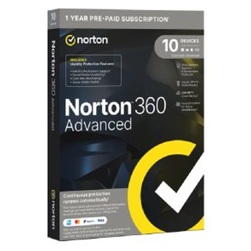 NORTON 360 Advance 200GB ES 1us 10 dispositivos 1A-IA30 NORTON 360 Advance 200GB ES 1us 10 dispositivos 1A