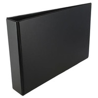 GRAFOPLAS Carpeta PVC 2 anillas 25mm cuarto apaisado negro