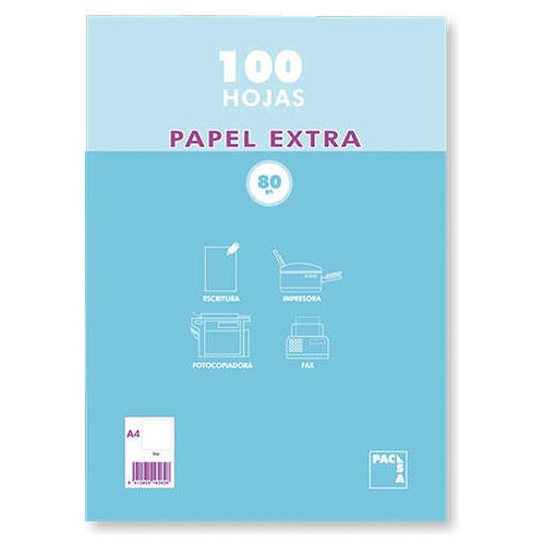 PAQUETE PAPEL EXTRA BLANCO SATINADO 100 HOJAS 80 GRS. A-4 (210X297MM.) LISO PACSA 21811 (Espera 4 dias)-SX28 PAQUETE PAPEL EXTRA BLANCO SATINADO 100 HOJAS 80 GRS. A-4 (210X297MM.) LISO PACSA 21811 (Espera 4 dias)