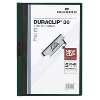 Durable Dosier con clip  Duraclip - PVC - A4 - 30 hojas - Color verde