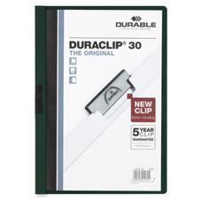 Durable Dosier con clip Duraclip - PVC - A4 - 30 hojas - Color verde-IR43 Durable Dosier con clip Duraclip - PVC - A4 - 30 hojas - Color verde