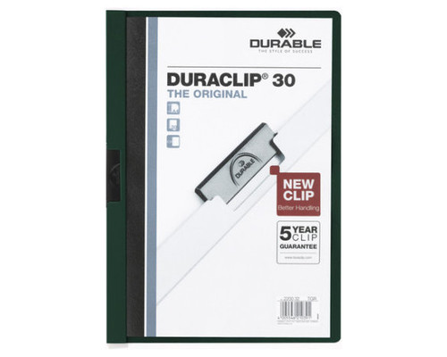 Durable Dosier con clip Duraclip - PVC - A4 - 30 hojas - Color verde-IR43 Durable Dosier con clip Duraclip - PVC - A4 - 30 hojas - Color verde