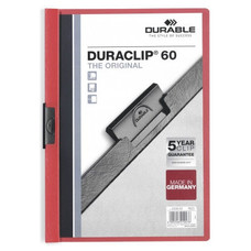 Durable Dosier con clip  Duraclip - PVC - A4 - 60 hojas - Color rojo