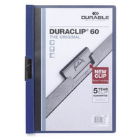 Durable Dosier con clip Duraclip - PVC - A4 - 60 hojas - Color azul-IR41 Durable Dosier con clip Duraclip - PVC - A4 - 60 hojas - Color azul
