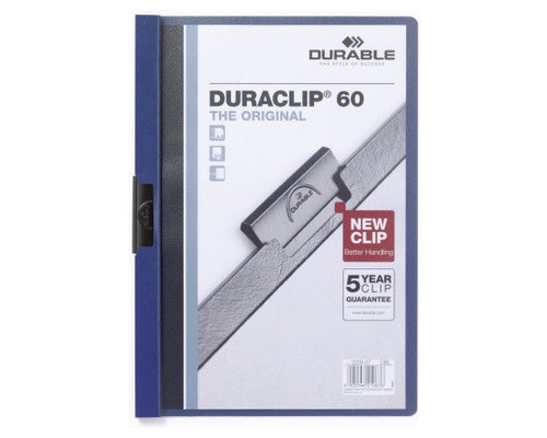 Durable Dosier con clip  Duraclip - PVC - A4 - 60 hojas - Color azul