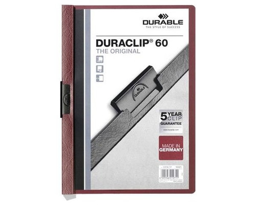 Durable Dosier con clip  Duraclip - PVC - A4 - 60 hojas - Color morado