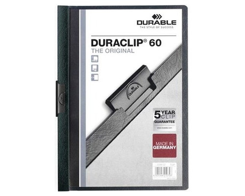 Durable Dosier con clip Duraclip - PVC - A4 - 60 hojas - Color verde-IR41 Durable Dosier con clip Duraclip - PVC - A4 - 60 hojas - Color verde