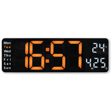 HAMA Reloj de Pared digital c/Termometro Santa Cruz, Blanco