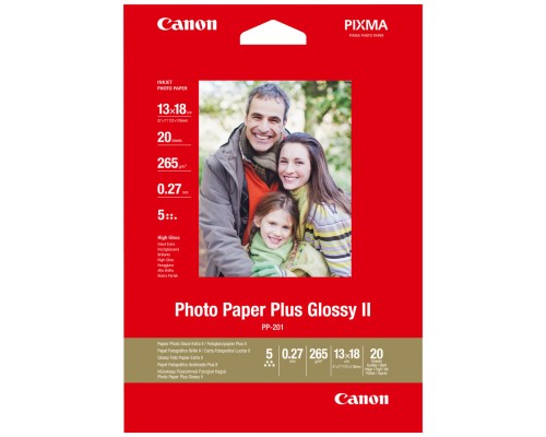 CANON papel PP-201 20h.13x18cm Photo Paper Plus Glossy II 265g.