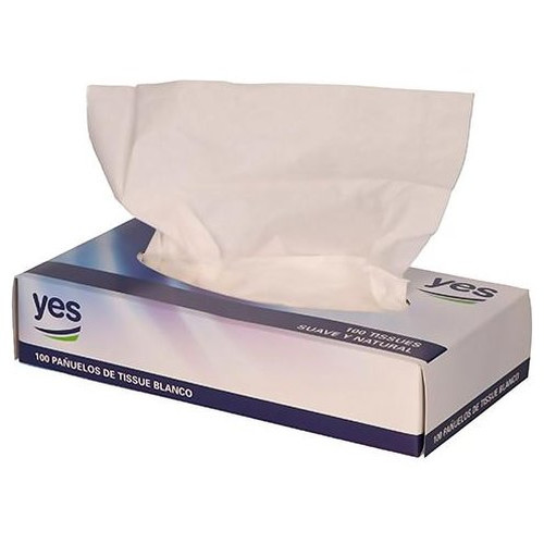 Bunzl Pa&ntilde;uelos faciales Yes - Papel - 2 capas - 20 cm - Pack 100 ud