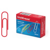 CAJA 100 CLIPS DE PAPEL RECUBIERTOS DE VINILO 33MM, COLOURED ERICH KRAUSE 24872 (Espera 4 dias)