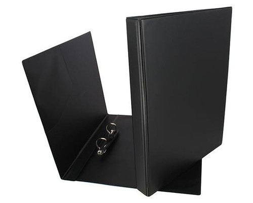 GRAFOPLAS Carpeta PVC 2 anillas 25mm folio negro