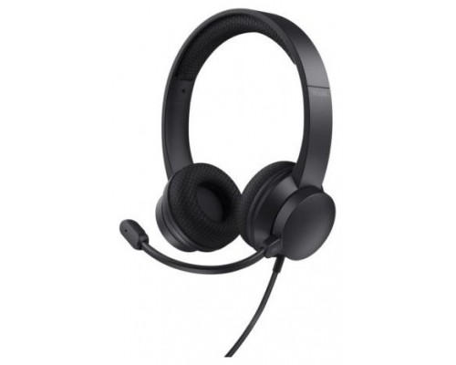 AURICULARES TRUSTR AYDA USB ENC BK