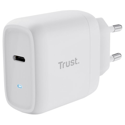 CARGADOR PARED/VIAJE USB-C 45W MAXO BLANCO TRUST (Espera 4 dias)