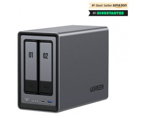Ugreen NASync DXP2800 NAS System 2-Bay Compacto Intel® N N100 8 GB DDR5 0 TB UGOS Pro Negro (Espera 4 dias)