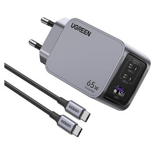 Ugreen 25871 cargador de dispositivo móvil Universal Gris Corriente alterna Carga rápida Interior (Espera 4 dias)-SX35 Ugreen 25871 cargador de dispositivo móvil Universal Gris Corriente alterna Carga rápida Interior (Espera 4 dias)