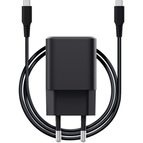CARGADOR PARED/VIAJE USB-C 65W + CABLE USB-C ULTRARREDUCIDO 2 M MAXO NEGRO TRUST (Espera 4 dias)