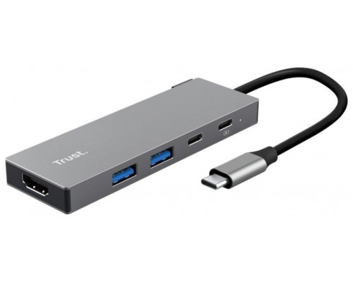 HUB 5 PUERTOS USB-C DALYX GRIS TRUST (Espera 4 dias)