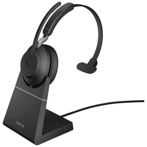 JABRA Evolve2 65 - MS Mono Auricular Bluetooth con Stand de carga-IR30 JABRA Evolve2 65 - MS Mono Auricular Bluetooth con Stand de carga