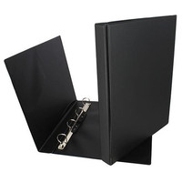 GRAFOPLAS Carpeta PVC 4 anillas 25mm folio negro