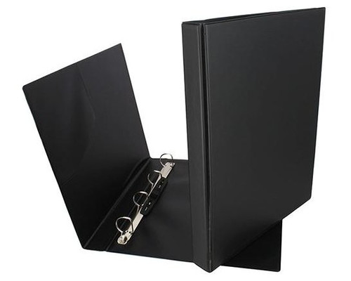 GRAFOPLAS Carpeta PVC 4 anillas 25mm folio negro