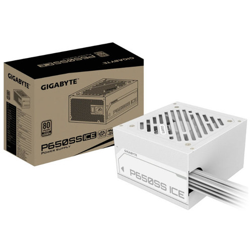 GIGABYTE P650SS ICE Fuente de Alimentación - PCIe 5.0, 80 PLUS Silver, Ventilador de 120 mm, Compatible con ATX 3.0, Enchufe EU (Espera 4 dias)-SX20 GIGABYTE P650SS ICE Fuente de Alimentación - PCIe 5.0, 80 PLUS Silver, Ventilador de 120 mm, Compatible con ATX 3.0, Enchufe EU (Espera 4 dias)
