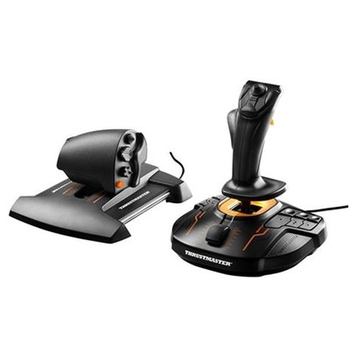 Thrustmaster T-16000M FCS Hotas Negro, Naranja USB Palanca de mando Anal&oacute;gico/Digital MAC, PC (Espera 4 dias)
