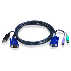 Aten 2L5502UP cable para video, teclado y rat&oacute;n (kvm) Negro 1,8 m (Espera 4 dias)
