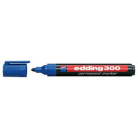 edding Marcador permanente 300 - Punta conica - Trazo 1,5 mm a 3 mm - Color azul-IR45 edding Marcador permanente 300 - Punta conica - Trazo 1,5 mm a 3 mm - Color azul