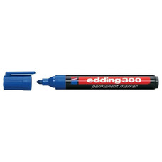 edding Marcador permanente 300 - Punta conica - Trazo 1,5 mm a 3 mm - Color azul-IR45 edding Marcador permanente 300 - Punta conica - Trazo 1,5 mm a 3 mm - Color azul