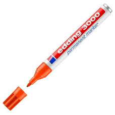 EDDING Marcador permanente 3000 punta conica trazo 3mm naranja-IR41 EDDING Marcador permanente 3000 punta conica trazo 3mm naranja