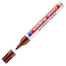 EDDING Marcador permanente 3000 punta conica trazo 3mm marron-IR41 EDDING Marcador permanente 3000 punta conica trazo 3mm marron
