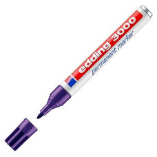 EDDING Marcador permanente 3000 punta conica trazo 3mm violeta-IR41 EDDING Marcador permanente 3000 punta conica trazo 3mm violeta