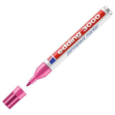 EDDING Marcador permanente 3000 punta conica trazo 1,5-3mm rosa-IR41 EDDING Marcador permanente 3000 punta conica trazo 1,5-3mm rosa