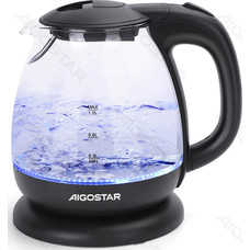 MINI HERVIDOR ELECTRICO DE VIDRIO 2200W 1L NEGRO AIGOSTAR (Espera 4 dias)-SX30 MINI HERVIDOR ELECTRICO DE VIDRIO 2200W 1L NEGRO AIGOSTAR (Espera 4 dias)