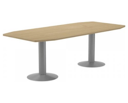 MESA DE REUNIONES 220X100X72CM. COLOR: PATA METALICA GRIS / TABLERO ROBLE ROCADA 3003AT08 (Espera 4 dias)