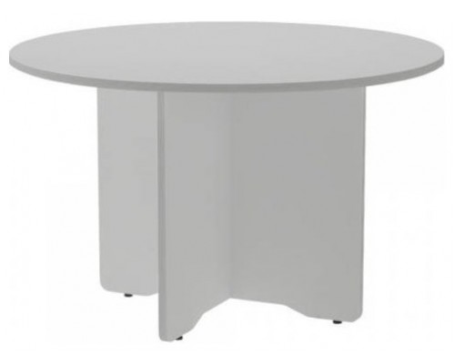 MESA DE REUNIONES REDONDA 120CM DE DIAMETRO. ALTURA 72CM. COLOR: PATA ALUMINIO / TABLERO GRIS ROCADA 3006AB02 (Espera 4 dias)