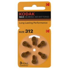 Pila Kodak Max Para Audifonos P312 Blister 6 Unidades