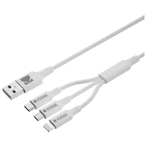 CABLE USB-A 3EN1 1M KODAK 30425835 LIGHTNING MICROUSB