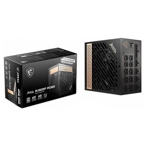 MSI MEG AI1300P PCIE5 unidad de fuente de alimentación 1300 W 24-pin ATX ATX Negro (Espera 4 dias)-SX20 MSI MEG AI1300P PCIE5 unidad de fuente de alimentación 1300 W 24-pin ATX ATX Negro (Espera 4 dias)