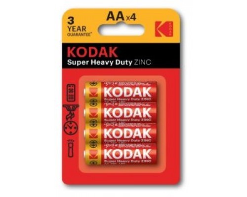 PILAS AA KODAK EXTRA HEAVY DUTY ZINC LR6 PACK 4-SX26 PILAS AA KODAK EXTRA HEAVY DUTY ZINC LR6 PACK 4