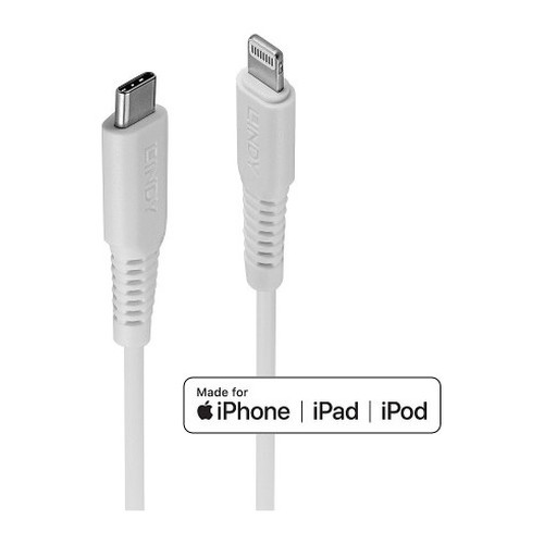 Lindy 31317 cable de conector Lightning 2 m Blanco (Espera 4 dias)-SX60 Lindy 31317 cable de conector Lightning 2 m Blanco (Espera 4 dias)