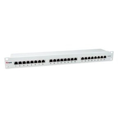 PATCH PANEL 24 PUERTOS CATEGORIA 6 APANTALLADO COLOR