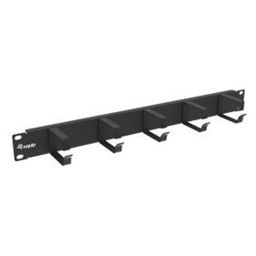 PANEL ORGANIZADOR DE CABLES COLOR NEGRO 1U