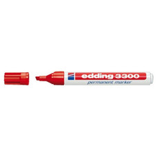 EDDING Marcador permanente 3300 punta biselada trazo 1 a 5mm rojo-IR41 EDDING Marcador permanente 3300 punta biselada trazo 1 a 5mm rojo