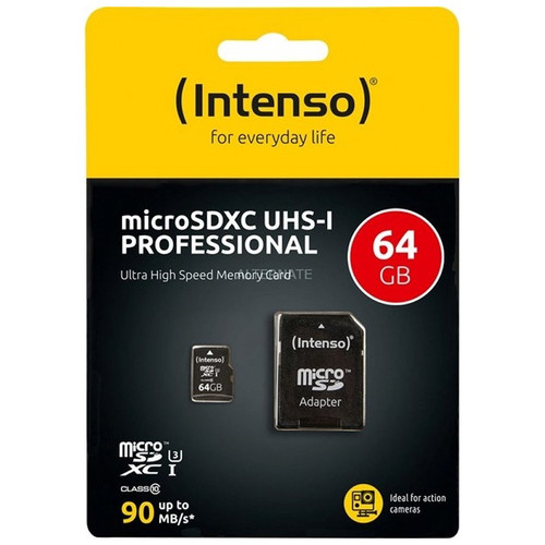 Intenso 3433490 Micro SD UHS-I profesional 64GB-IA20 Intenso 3433490 Micro SD UHS-I profesional 64GB